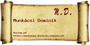 Munkácsi Dominik névjegykártya