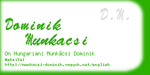 dominik munkacsi business card